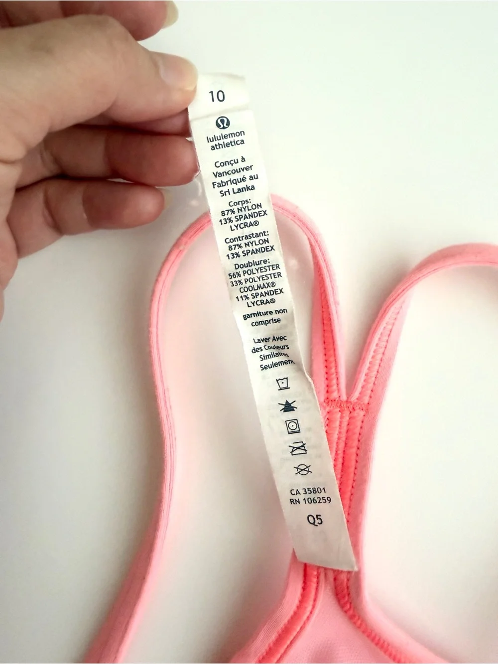 Lululemon Light Salmon Sports Bra